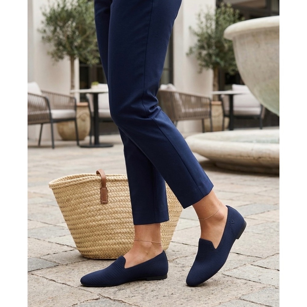 VIVAIA Samantha navy Knit Slip-On Flats Comfort Walking Shoes EU/39 US/8